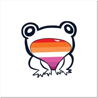 Lesbian (WLW) Pride Frog Posters and Art